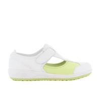 SAFETY JOGGER Chaussure de Sécurité pour Femme - Camille - Chaussure de Travail Légère et Confortable avec Scratch - Idéales pour Infirmières et Cuisine - Antidérapantes - Oxypas, Vert, 35 EU