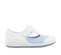 SAFETY JOGGER Chaussure de Sécurité pour Femme - Camille - Chaussure de Travail Légère et Confortable avec Scratch - Idéales pour Infirmières et Cuisine - Antidérapantes - Oxypas, Bleu, 38 EU