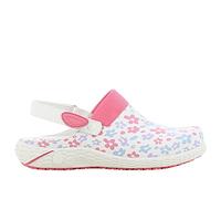 SAFETY JOGGER Sabots de sécurité Femmes - Dany - Chaussure de Travail légère et Confortable à Velcro, idéale infirmières ou Cuisine, antidérapante et Absorbant Chocs, Oxypas, Fleurs Rose, EU 39