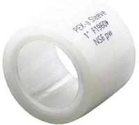 SaffPEX Lot de 25 bagues d'expansion PEX-A avec bord de butée, manchons en plastique PEX blanc pour systèmes d'expansion à froid ASTM F1960