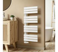S'AFIELINA 1041x500mm Radiateur de Salle de Bain – Sèche-Serviettes Acier Faible Carbone avec Revêtement Antirouille, Panneau Plat Design, Blanc, 529W