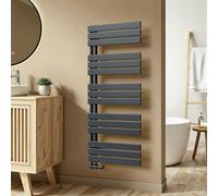 S'AFIELINA 1320x600mm Radiateur de Salle de Bain – Sèche-Serviettes Acier Faible Carbone, Revêtement Antirouille, Panneau Plat Design, Anthracite,798W