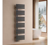 S'AFIELINA 1599x400mm Radiateur de Salle de Bain – Sèche-Serviettes Acier Faible Carbone, Revêtement Antirouille, Panneau Plat Design, Anthracite,684W