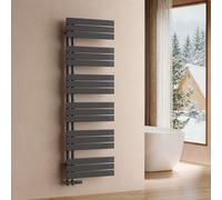 S'AFIELINA 1599x500mm Radiateur de Salle de Bain – Sèche-Serviettes Acier Faible Carbone, Revêtement Antirouille, Panneau Plat Design, Anthracite,794W