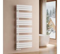S'AFIELINA 1599x600mm Radiateur de Salle de Bain – Sèche-Serviettes Acier Faible Carbone avec Revêtement Antirouille, Panneau Plat Design, Blanc, 958W
