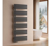 S'AFIELINA 1599x600mm Radiateur de Salle de Bain – Sèche-Serviettes Acier Faible Carbone, Revêtement Antirouille, Panneau Plat Design, Anthracite,958W