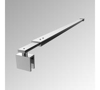 S'AFIELINA barre de support pour paroi de douche 700-1200 mm, inox, stabilisateur de mur à verre pour verre de 8/10 mm, porte de douche ou paroi latérale fixe, 2 pièces