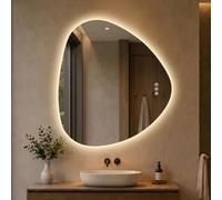 S'AFIELINA Miroir Salle de Bain LED 60 x 70 cm, Rétroéclairé, sans Cadre