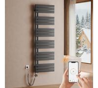 S'AFIELINA Sèche-Serviette Électrique 1599×500 mm WiFi 1000W Anthracite