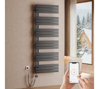 S'AFIELINA Sèche-Serviette Électrique 1599×600 mm WiFi 1000W Anthracite | Radiateur Électrique Salle de Bain avec Thermostat, Minuterie Programmable, Écran LCD, Sèche-Serviette Mural