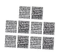 SAFIGLE 10 Feuilles Autocollants de L'alphabet et Chiffres Pvc Adhésifs Faciles à Retirer pour Salon ou Chambre D'garçon et Filles