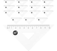 SAFIGLE 12 Pièces Triangle de Mesure en Plastique Pp 45° pour Dessin et