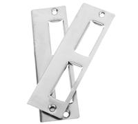 SAFIGLE 2 Ensembles Plaque Métallique de Gâche de Porte Renforcée Plaque de Verrouillage pour Porte en Bois Installation Facile avec Finition Antique