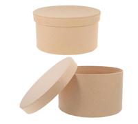 SAFIGLE 2 Pièces Boîte à Bonbons en Papier Kraft Ronde pour Emballage de Présents, Stockage Polyvalent Étanchéité, Cuisine et Décoration DIY