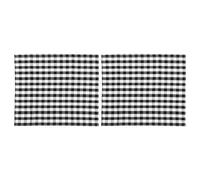 SAFIGLE 2 Pièces Cantonnière de Fenêtre à Carreaux en Polyester | Décor Moderne pour Petits Vitrages, Réduit la Lumière Forte, Usage Chambre et Café, Style Simple