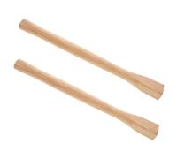 SAFIGLE 2 Pièces Manche en Bois Beige pour Houe de Jardin Prise Confortable Bavures, Poignée de Rechange pour Travail du Bois et Jardinage