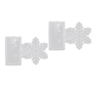 SAFIGLE 2 Pièces Moule à Ornement de Noël en Silicone Blanc Translucide | Artisanat Fait Main, Forme Flexible, Démoulage Facile, Usage Maison, Décoration de Table, Hiver