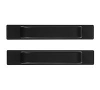 SAFIGLE 2 Pièces Poignée de Meuble en Alliage D'aluminium Noir | Poignee Autocollante, pour Portes de Réfrigérateur et Micro-ondes, Finition Polie, Confortable