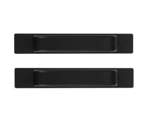 SAFIGLE 2 Pièces Poignée de Meuble en Alliage D'aluminium Noir | Poignee Autocollante, pour Portes de Réfrigérateur et Micro-ondes, Finition Polie, Confortable