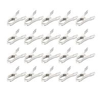 SAFIGLE 20 Pinces de Serrage pour Plantes en Acier Inoxydable Argenté, Clips de Fixation Robustes et Solide pour Toile D'ombrage et Serrage, Protection Coupe-vent Jardin