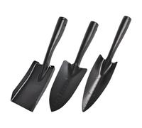 SAFIGLE 3 Pièces Ensemble D'outils de Jardin à Main en Acier Manganèse Noir avec Trou Suspendu et Mesure, Pelle Multifonctionnelle pour Terreau à Fleurs, pour Jardinage et Déplacements