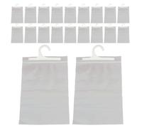 SAFIGLE 30 Pièces Sac de Rangement Transparent Suspendu avec Crochets Pochette Réutilisable Étanche Anti-poussière pour ibliothèque Documents Casques