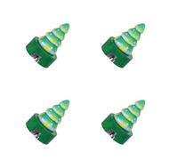 SAFIGLE 4 Pièces Aiguiseur de Sapin de Noël Manuel Mignon en Bois Vert | Taille-crayon D'artiste, Format Compact Portable, Métal Intégré, École et Fête, pour Garçon et Filles