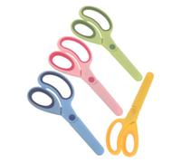 SAFIGLE 4 Pièces Ciseaux pour Gauchers à Bouts Ronds pour Garçon et