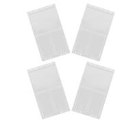 SAFIGLE 4 Pièces Feuilles Porte-pièces Acrylique 24 Pochettes | Reliure à Feuillets, Protection Claire pour Pièces et Badges à Épingle, Présentation Bureau et Étagère