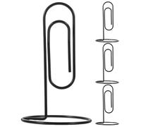 SAFIGLE 4 Pièces Porte-notes Créatif avec Grand Trombone Support de Bureau Original pour Organiser Notes et Documents Travail