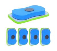 SAFIGLE 5 Pièces Effaceur pour Tableau Blanc Éponge Lavable et Démontable pour Salle de Classe ou Bureau Facile à Utiliser