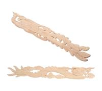 SAFIGLE Applique en Bois Sculpté Décoration Murale en Bois Sculpté Dragon et Phénix Beige Installation DIY Facile pour Meubles et Escaliers Décor Style Maison de Campagne
