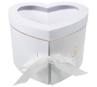 SAFIGLE Boîte Cadeau de Cœur Double Couche en Papier et Pvc pour Emballage de Fleurs Délicat, Décoration Maison Saint Valentin