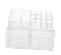 SAFIGLE Boîte de Rangement Cosmétique Transparent à Organiseur Compact Multi Compartiments pour Bureau et Chambre Mallette Pratique et Portable pour Cosmétiques