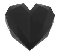 SAFIGLE Boîte Présent Cœur en ABS Noir, Boîte Fleuriste pour Bouquet, Base Stable, Présentation de Bouquet, Saint-Valentin, Fête des Mères, Rendez-vous Romantique