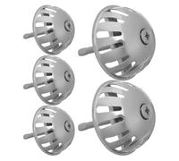 SAFIGLE Bouchon de Réservoir D'urinoir en Acier Inoxydable Argenté 5pcs avec Filtre Stable Anti-obstruction Forme Dôme pour Protection Hygiénique en Toilettes Publiques