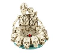 SAFIGLE Cendrier Décoratif Tête de Mort en Résine, Grand Cendrier Exterieur | Objet Chic Beige, Usage Maison et Bureau, Forme Squelette, Long Terme