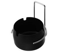 SAFIGLE Cendrier Design Moderne et Minimaliste Noir Mural en Acier Inoxydable Gain de Place et Entretien Facile, pour Restaurants et Espaces Extérieurs