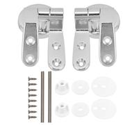 SAFIGLE Charnières à fermeture douce en alliage de zinc pour abattant toilette avec fixation rapide, kit de remplacement pour charnière de siège de toilette cassée, 1 set
