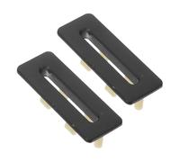 SAFIGLE Couvercle de trop-plein en Laiton Noir Mat pour Lavabo Rectangulaire, Cache-bonde Décoratif Étanche 2 Pièces 2,08 X 0,79 X 0,75 Pouces, pour Salle de Bain et Évier