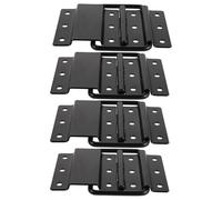SAFIGLE Lot de 4 Charnières Amovibles Noires en Alliage pour Flight Case et Boîte à Outils, Pliantes et Renforcées pour Support Solide et Démontable