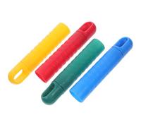 SAFIGLE Manchon D'extrémité de Manche de Balai avec Revêtement Antidérapant et Trou Suspendre, Plastique Durable, Lot de 4 Bouchons Colorés, Compatible Balais et Outils de Nettoyage