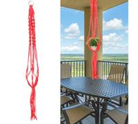 SAFIGLE Panier à Fleurs Suspendu en Filet de Corde de Chanvre, Support de Suspension pour Pot de Fleurs adapté aux espaces extérieurs et intérieurs