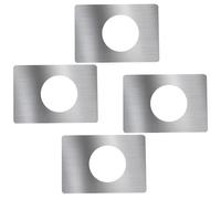 SAFIGLE Plaques de Renfort Renforcement Sécurisé Argenté en Acier Inoxydable Lot de 4 Kit de Réparation de Verrou et Fixation Renforcée pour Porte
