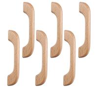 SAFIGLE Poignée de meuble bois 6pcs 96mm entraxe pour tiroir commode décoration intérieure