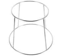 SAFIGLE Présentoir à Fruits de Mer Design Élégant en Acier Inoxydable Argenté Double Étagère et Facile à Nettoyer pour Buffet et Service Sécurisé