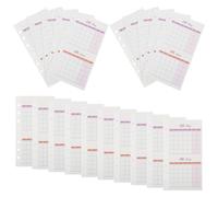 SAFIGLE Recharge Papier pour Agenda à 6 Anneaux, 20 Feuilles Doubles Face en Format A6, Planificateur Mensuel Vierge Compatible Classeur pour Bureau à Domicile