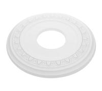 SAFIGLE Rosace de Plafond Ronde en Pu Blanche Étanche Finition Élégante, Support de Fixation Plafonnier Polyvalent Compatible Divers Styles