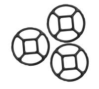 SAFIGLE Support Antidérapant pour Cuisinière à Gaz en Émail Noir, Lot de 3 Pièces, Distribution Uniforme Chaleur et Stabilisation des Petits Ustensiles de Cuisson