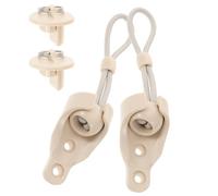 SAFIGLE Support D'extrémité pour Store Enrouleur Beige Attache Élastique Anti-Vent en Pom et Caoutchouc, Kit Multi-Usage pour Stores Roulants Intérieur et Extérieur